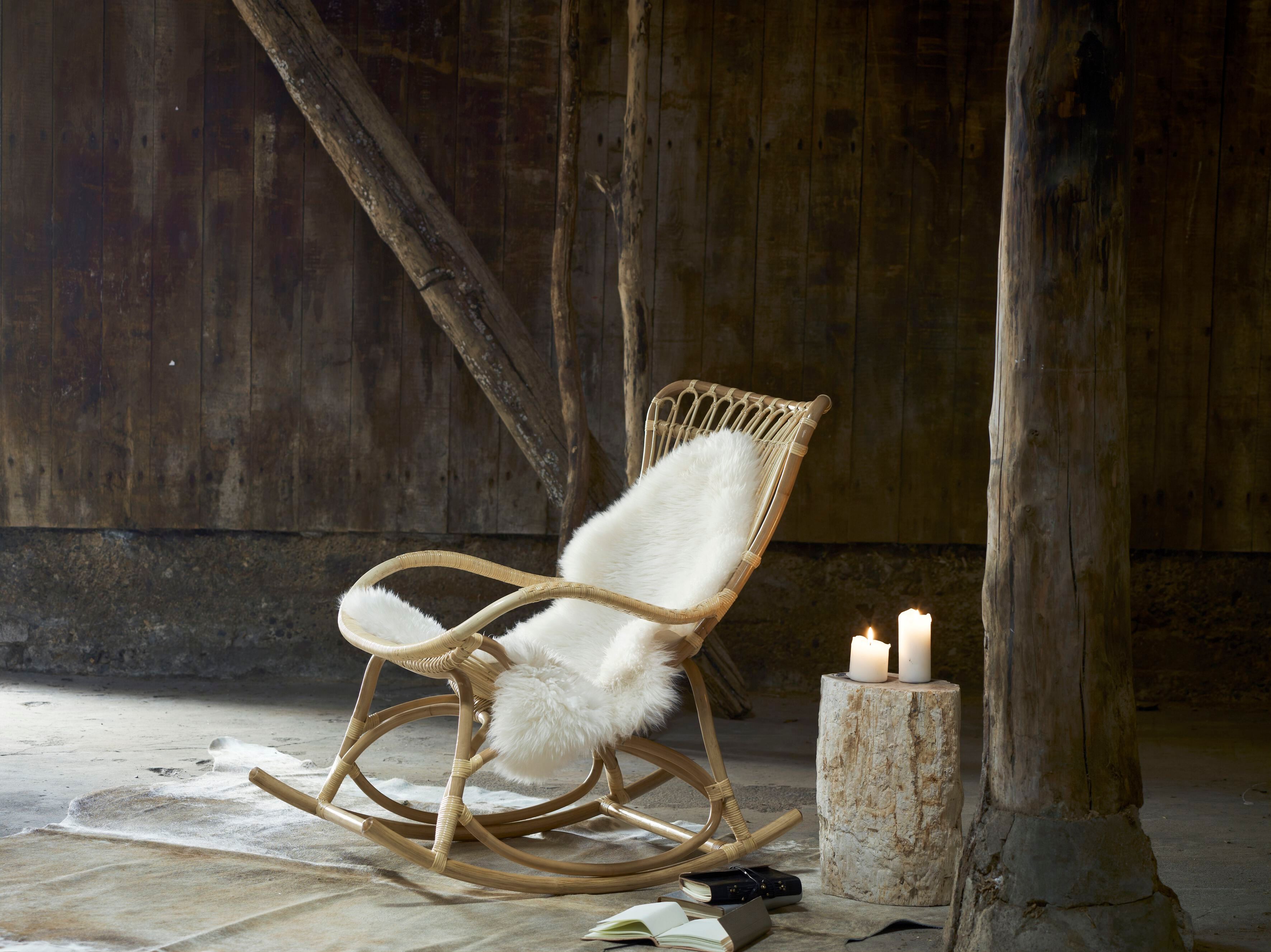 Кресло-качалка из ротанга с подлокотниками Sika Design Originals ARCH-00028085 - Вид №3