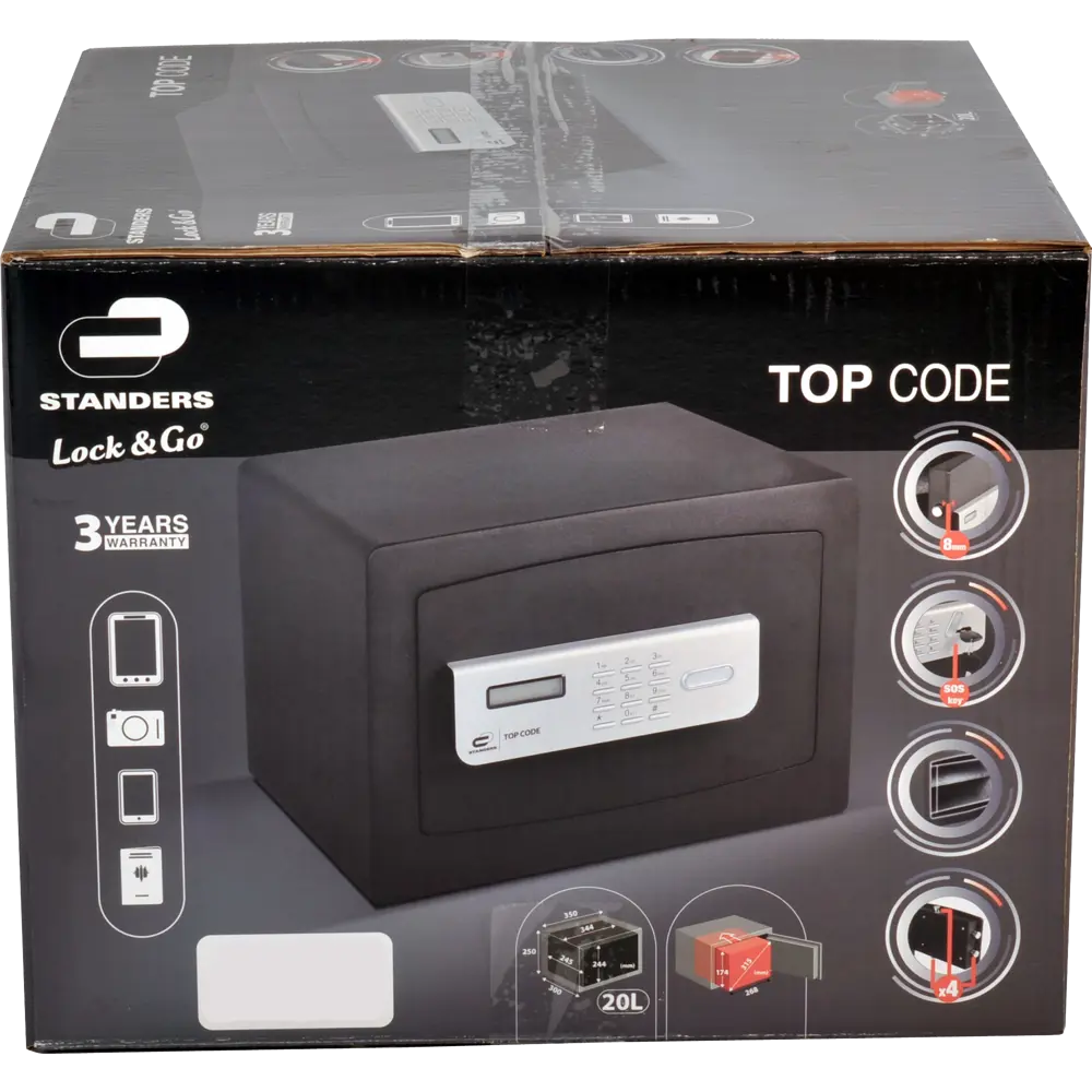 Сейф мебельный Standers N3, электронный замок, 20 л STLM-2068888 - Вид №8
