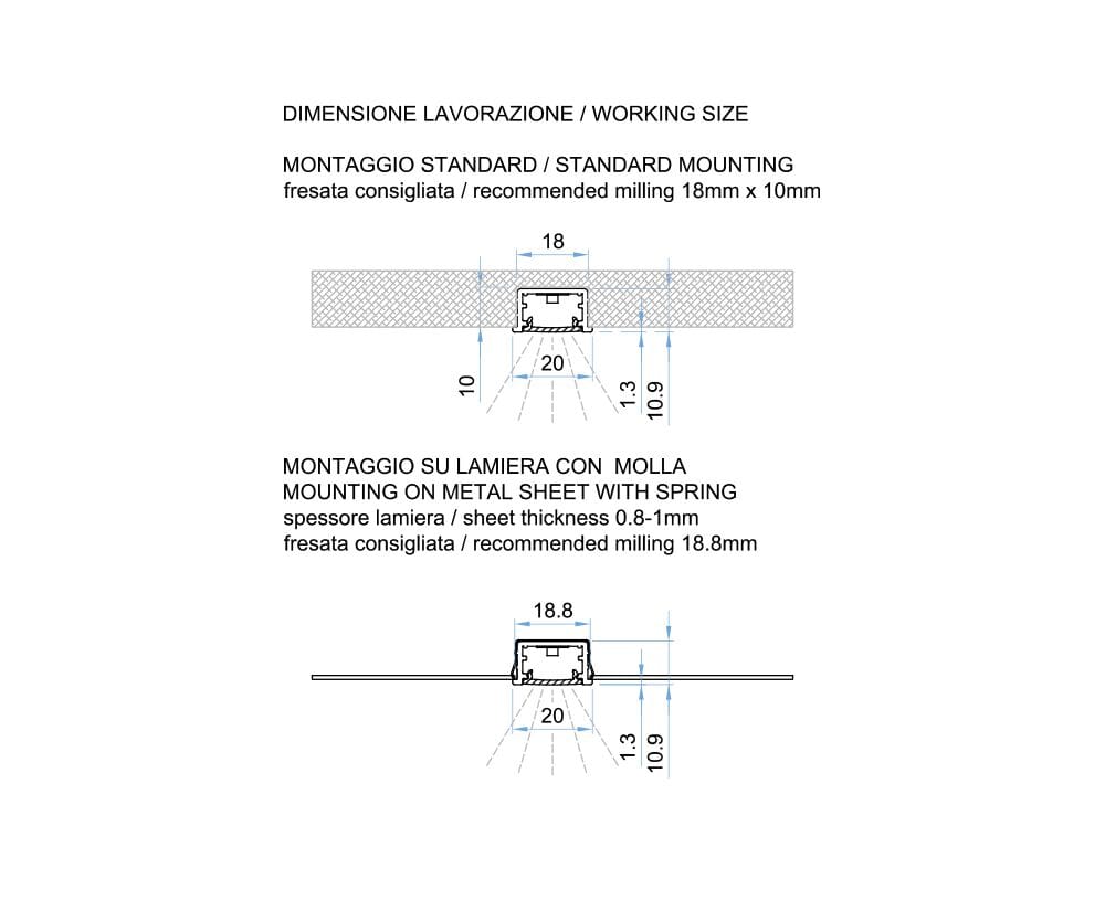 Утопленный светодиодный профиль Metalarredo DIXI ARCH-00099030 - Вид №2