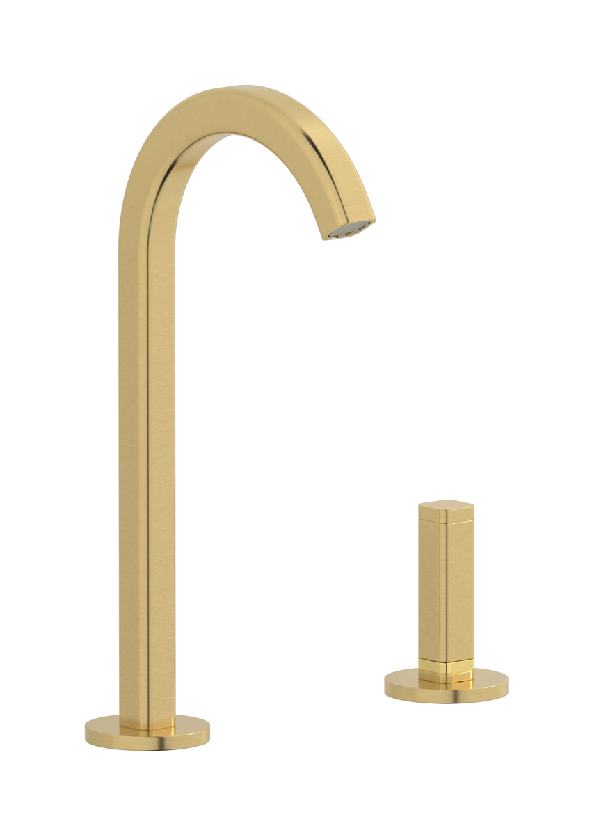 Смеситель для раковины на 2 отверстия WE ARE IB ei394os_1 Brushed Gold Elio