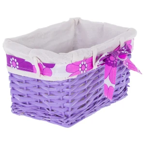 Корзина Ива с декоративным чехлом 25x14x17 см плетенье цвет сиреневый