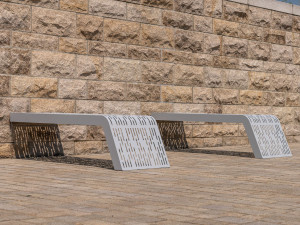 Настенная скамья из нержавеющей стали без спинки