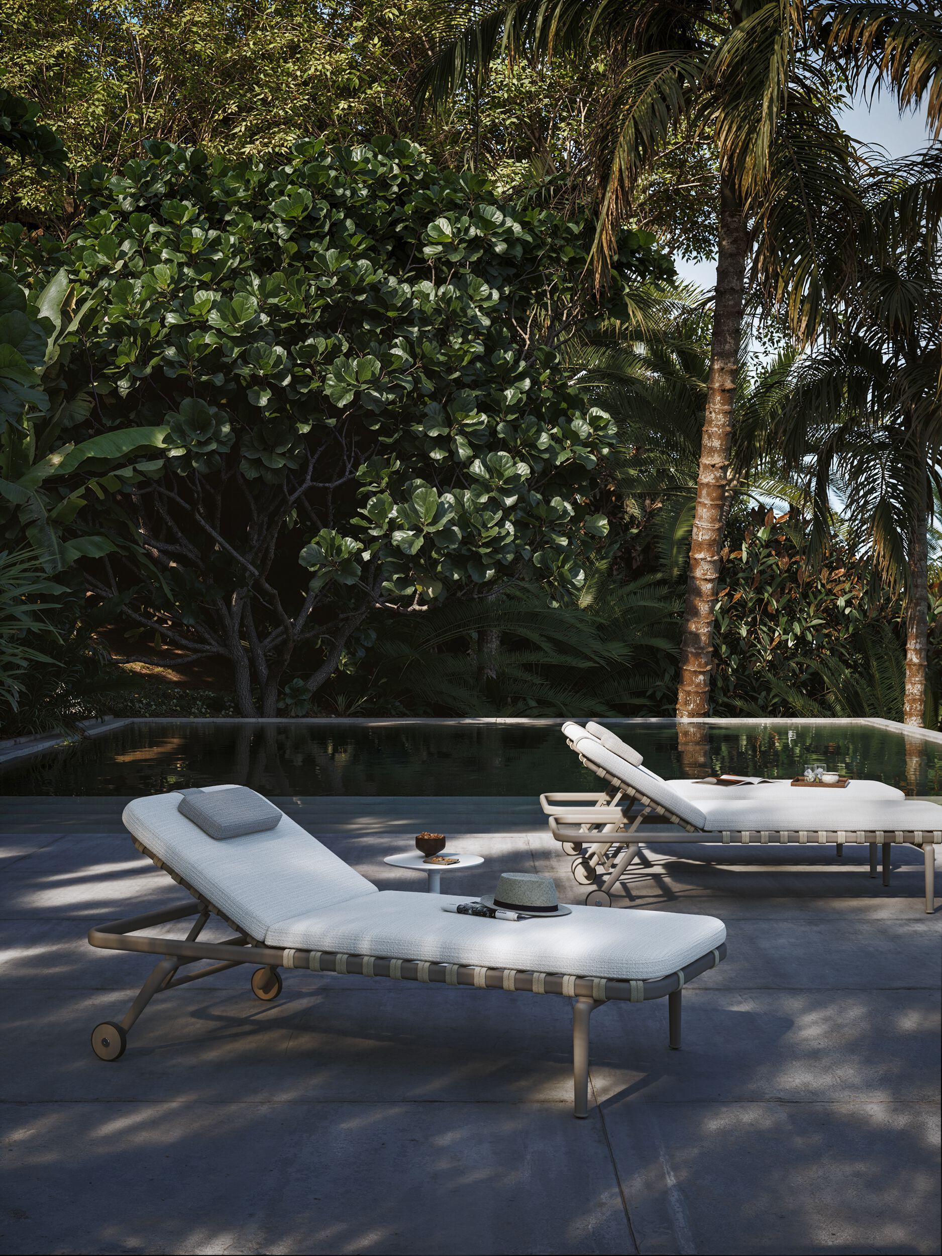 Тканевая Садовая кровать с колесами B&B Italia Outdoor ARCH-00145287 - Вид №2