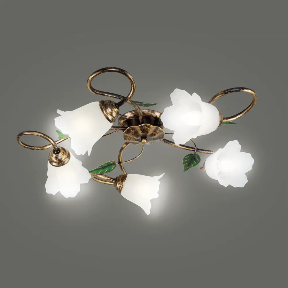 Люстра «Флорин», 5хЕ14х60 Вт, цвет чёрный, золотой ЗАВОД ЭЛЕТЕХ STLM-2038207 - Вид №3