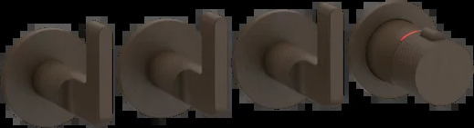 Смеситель для душа 58336 845 Gessi Inciso ТЕМНАЯ БРОНЗА