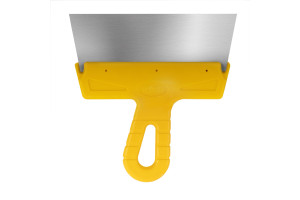 15738384 Фасадный шпатель (200 мм, нержавеющая сталь, желтая ручка) МАСТЕР 35176 тов-176003 Biber