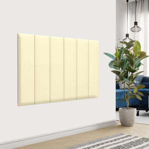 Стеновая панель Eco Leather Vanilla цвет ваниль 20х80см 4шт TARTILLA