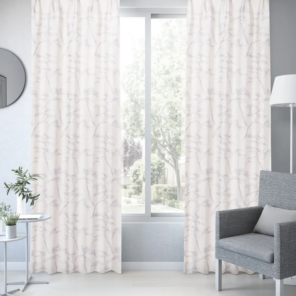 Штора на ленте Taesia 160x280 см цвет серый 83406919 STLM-2058640 INSPIRE  - Вид №3