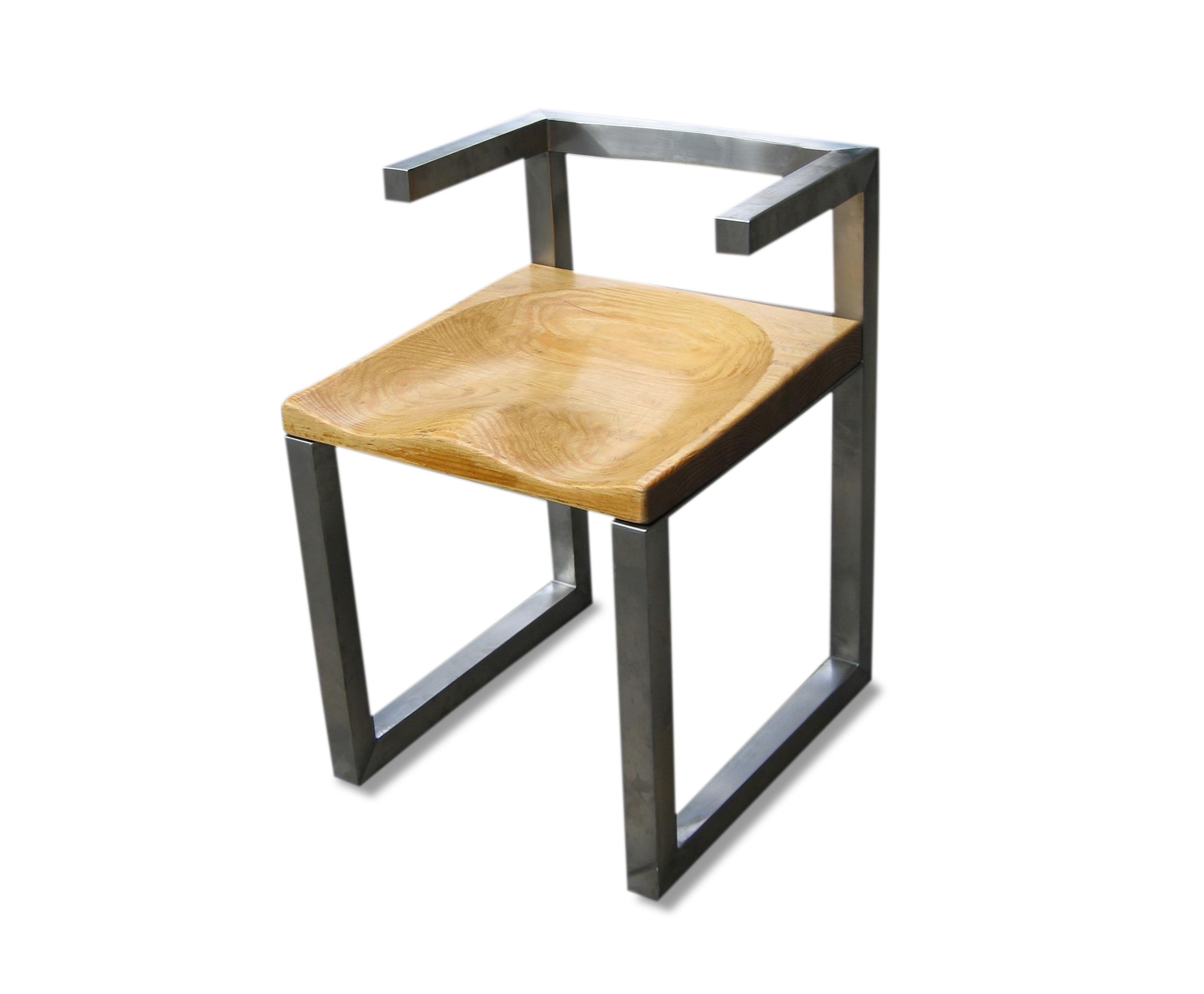 Стул из нержавеющей стали с подлокотниками ICI ET LÀ Metal furniture ARCH-00003358