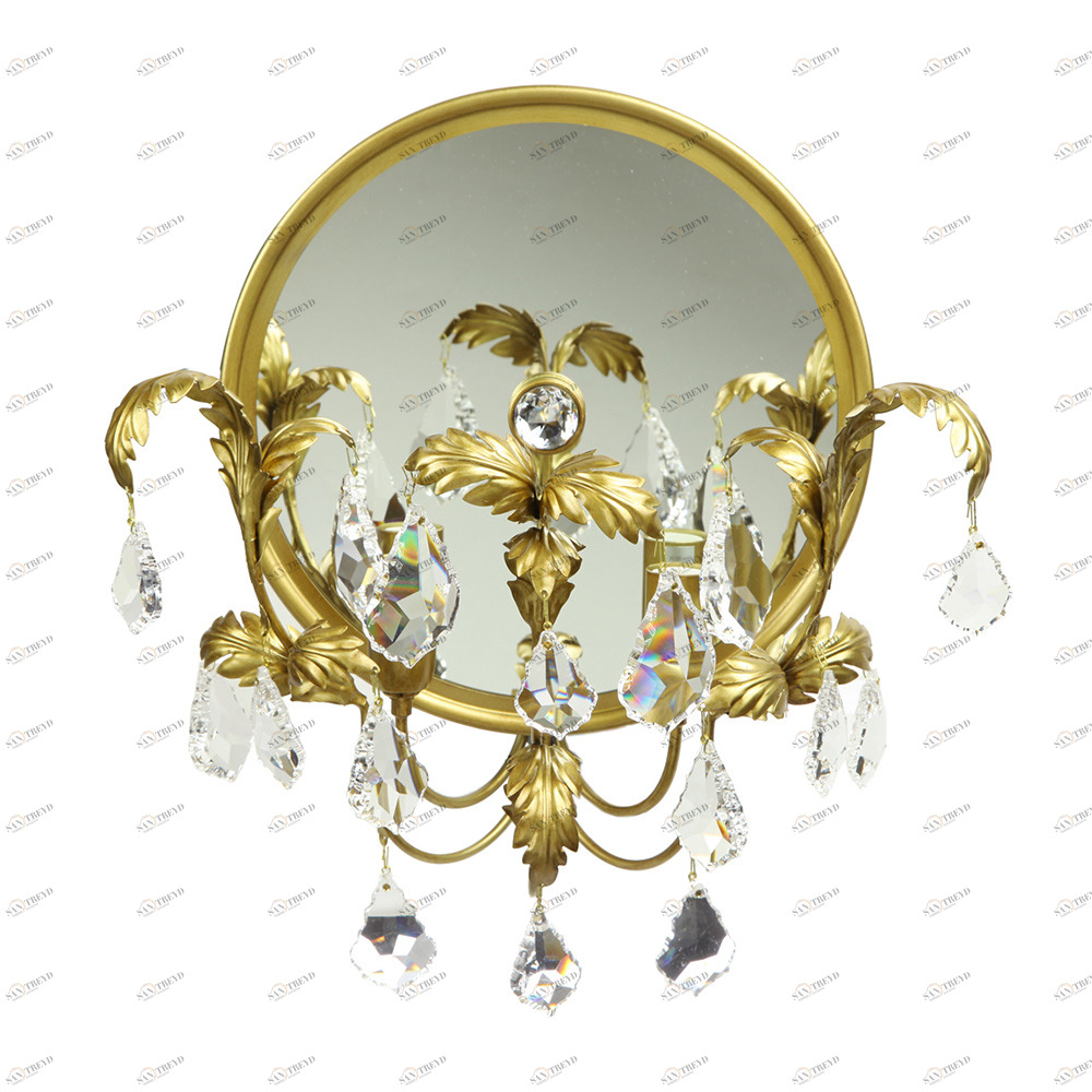 Бра 6474/A2 V1165 от MM Lampadari MM LAMPADARI ОРИГИНАЛЬНЫЕ, СВЕЧА, ФЛОРИСТИКА 245219 Золото;прозрачный 