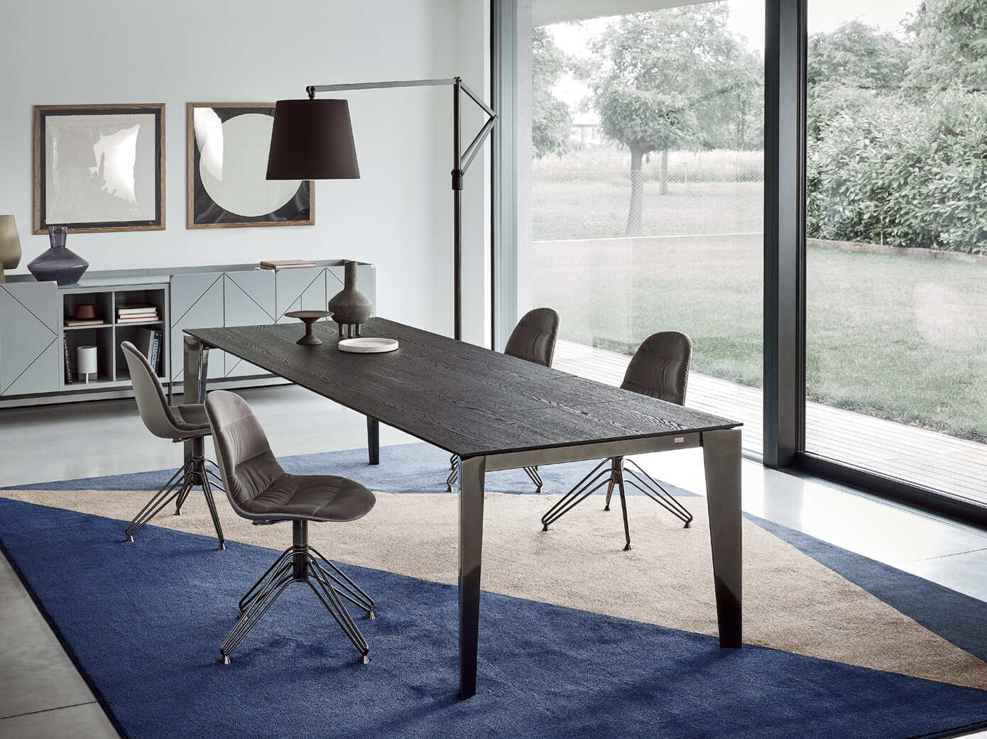 Обеденный стол из стали и хрусталя Bontempi Casa CRUZ ARCH-00075618 - Вид №6