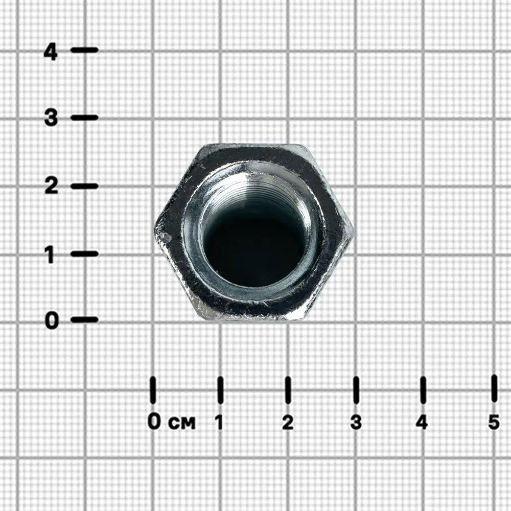 Гайка переходная удлиненная шестигранная М18 DIN 6334 сталь оцинкованная Santreyd STLM-2087024 - Вид №1
