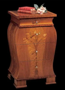 Carpanelli Прикроватная тумбочка из массива дерева с ящиками Floreale