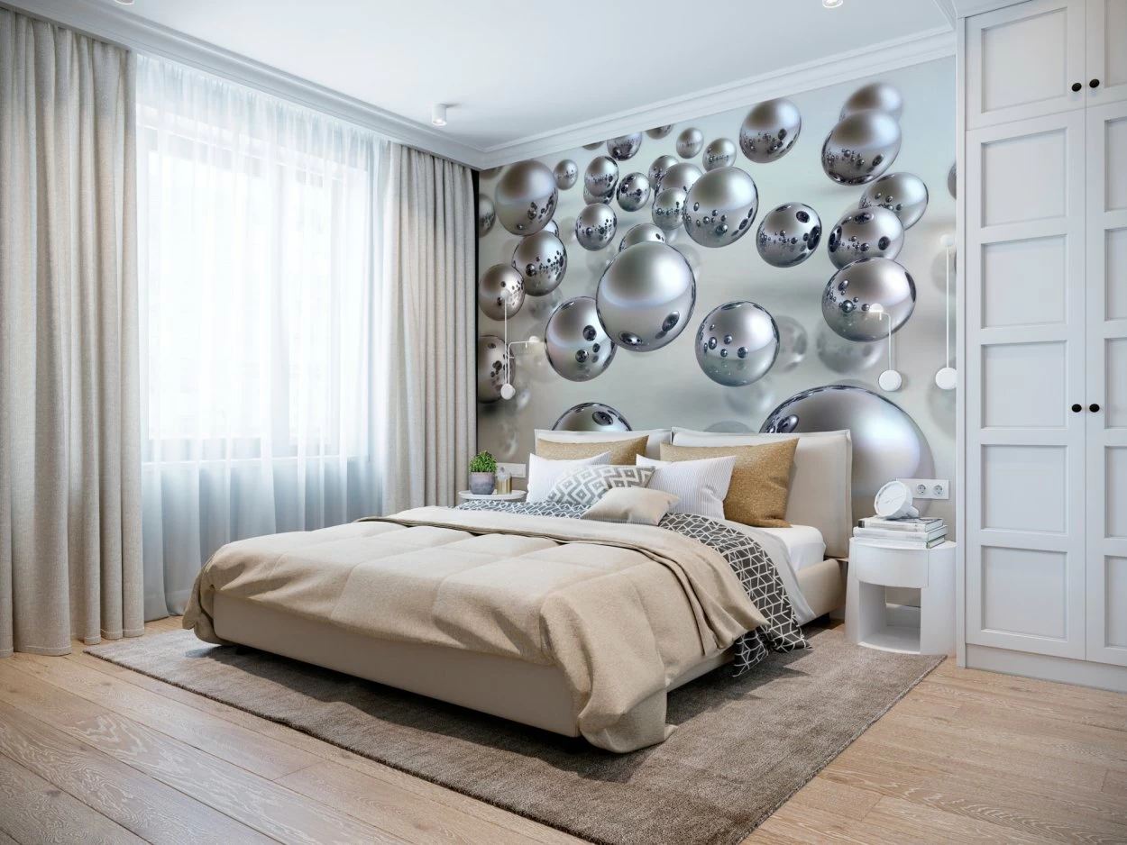 Дизайн спальни с фотообоями: тенденции 2024 года