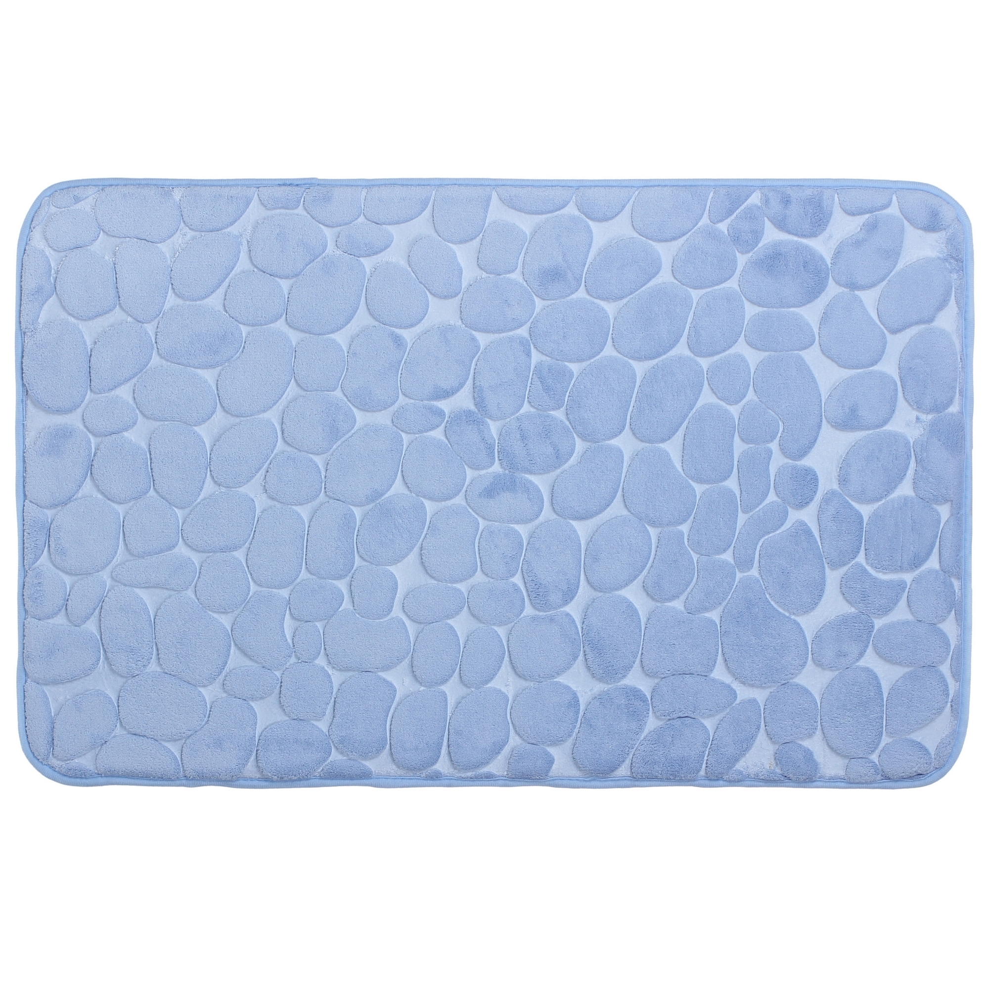 81974151 Коврик для ванной 80х50 см цвет голубой Stones STLM-0016237 GRAMPUS
