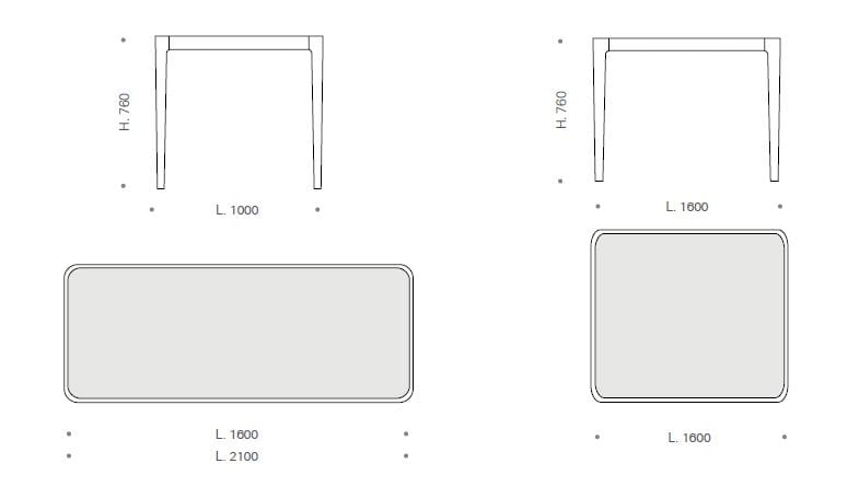 Прямоугольный стол из керамогранита Kico Living Complements ARCH-00085757 - Вид №4