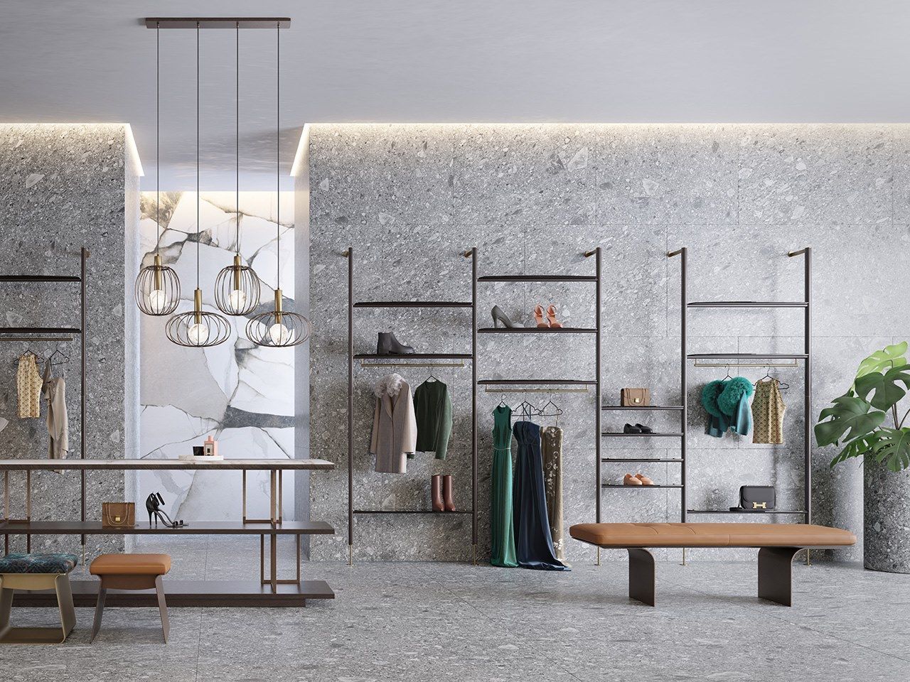 Деревянный и стеклянный настенный книжный шкаф Borzalino NIMA ARCH-00115731 - Вид №7