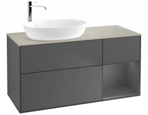 Villeroy&Boch Тумба под раковину Прямоугольная версия F933GKGK Finion Anthracite Matt Lacquer