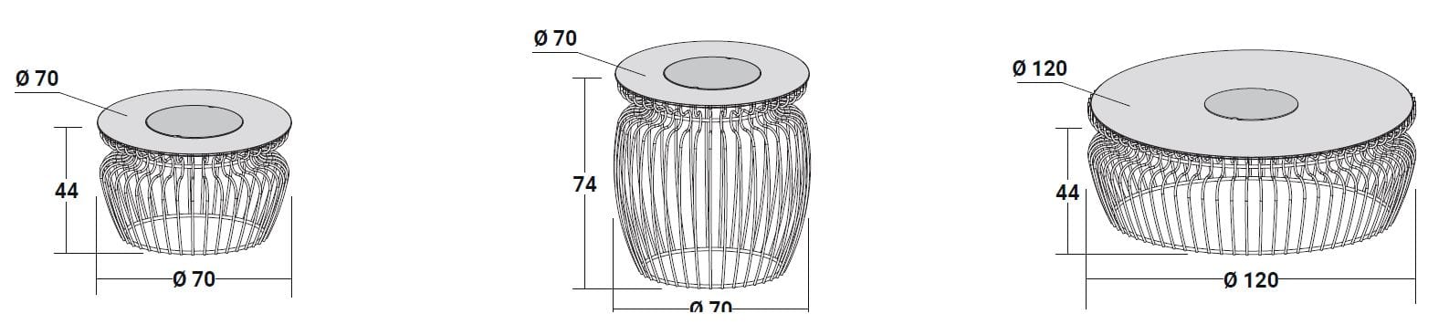 Круглый металлический журнальный столик Natevo Атолл ARCH-00045139 - Вид №8