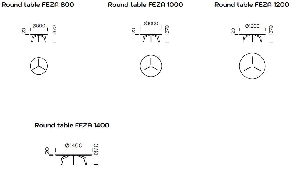 Круглый низкий журнальный столик из дуба Nobonobo Feza ARCH-00021681 - Вид №3
