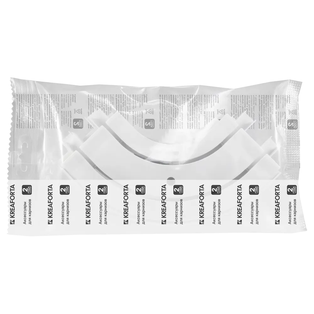 Соединитель для карниза двухрядный KREAFORTA пластик цвет белый 2 шт STLM-2017147 - Вид №1