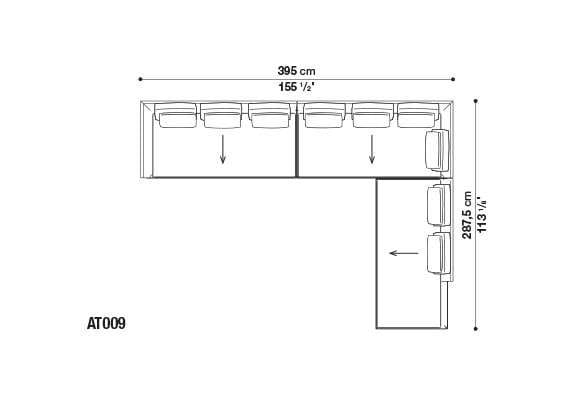 Кожаный диван B&B Italia Атолл ARCH-00112726 - Вид №15