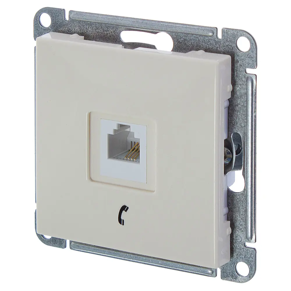Телефонная розетка W59, 1 разъем, цвет слоновая кость Schneider Electric STLM-2053159