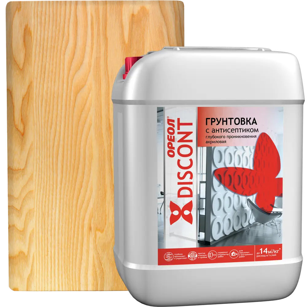 Грунтовка универсальная Ореол Discont с антисептиком 10 кг STLM-2156961