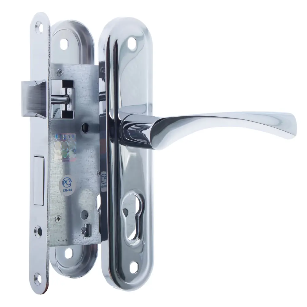 Замок врезной Apecs 1623, с ручками, сталь, цвет хром STLM-2023156