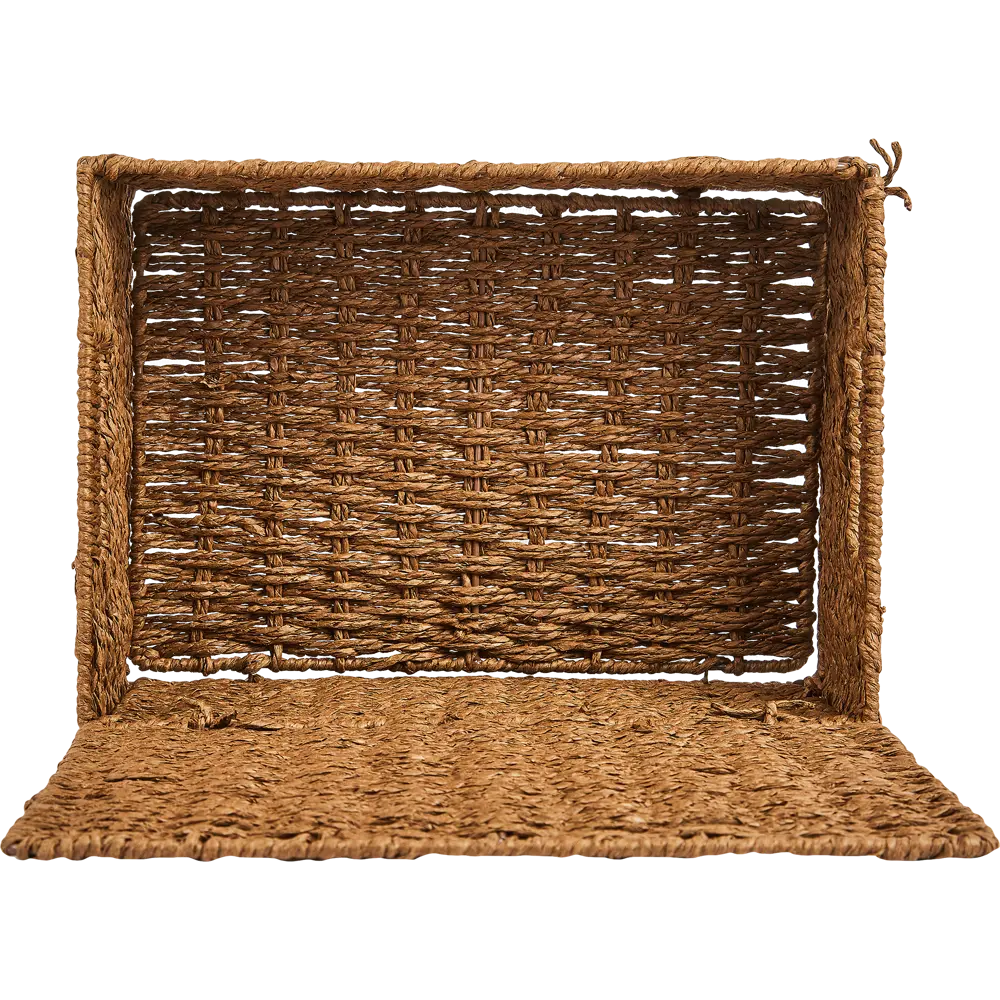 Корзина с крышкой для хранения 31x15x23 см бумага цвет коричневый SPACEO Kub STLM-2107445 - Вид №7