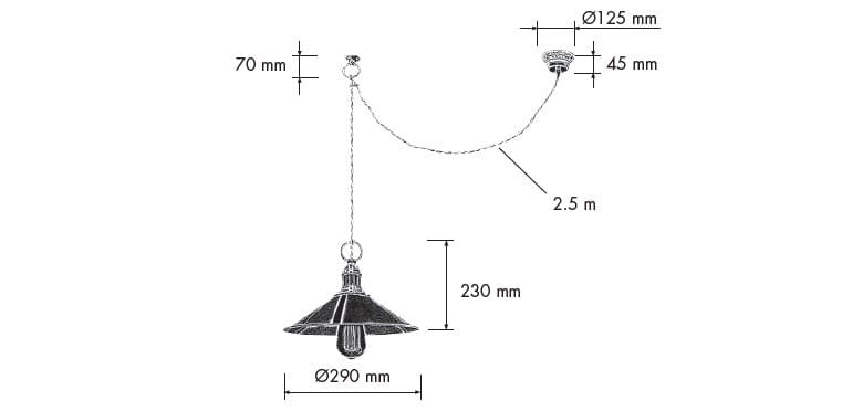 Латунный подвесной светильник FEDE ARCH-00023417 - Вид №4