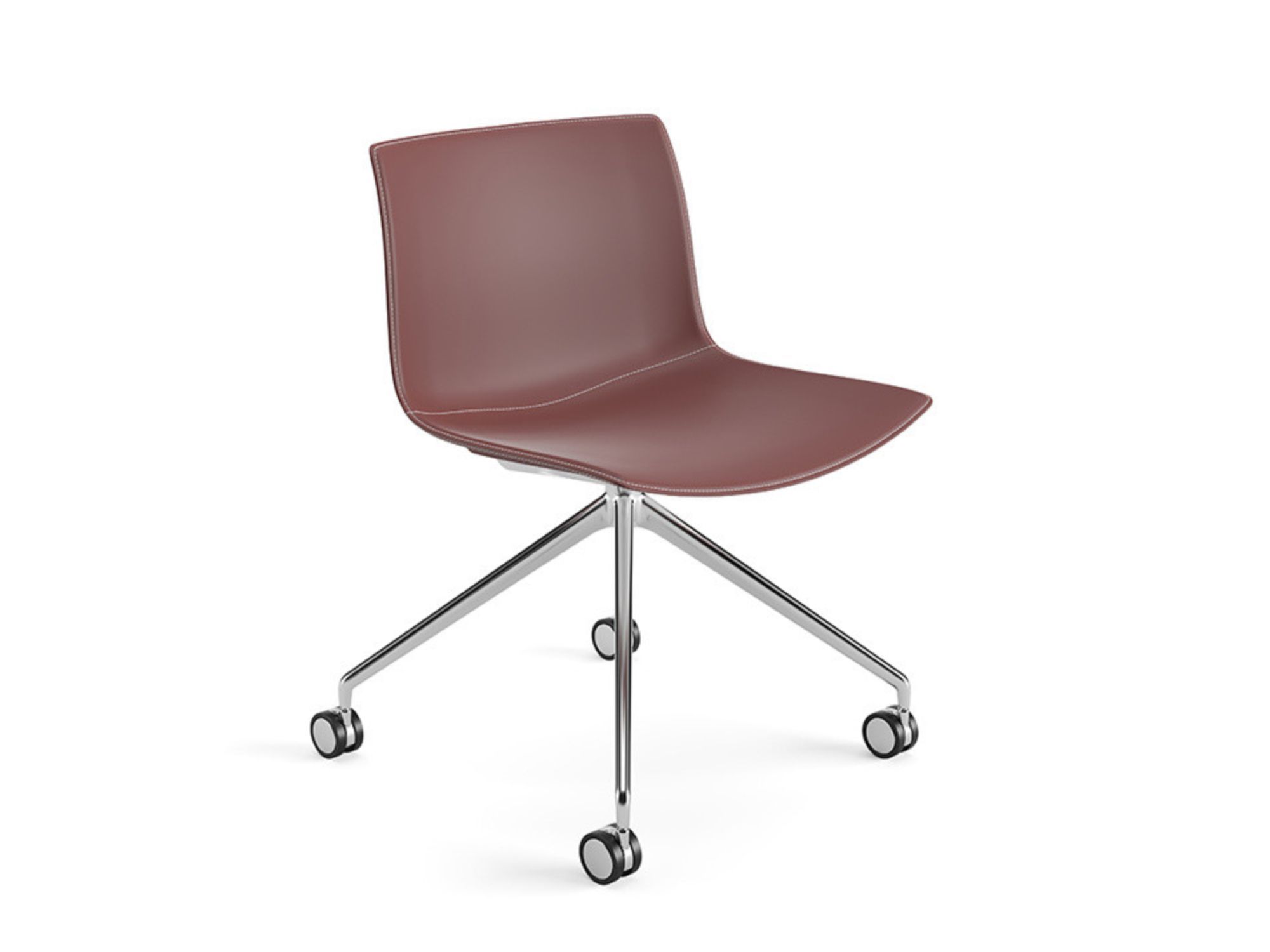 Кожаный стул с колесами Arper Catifa 53 ARCH-00044979