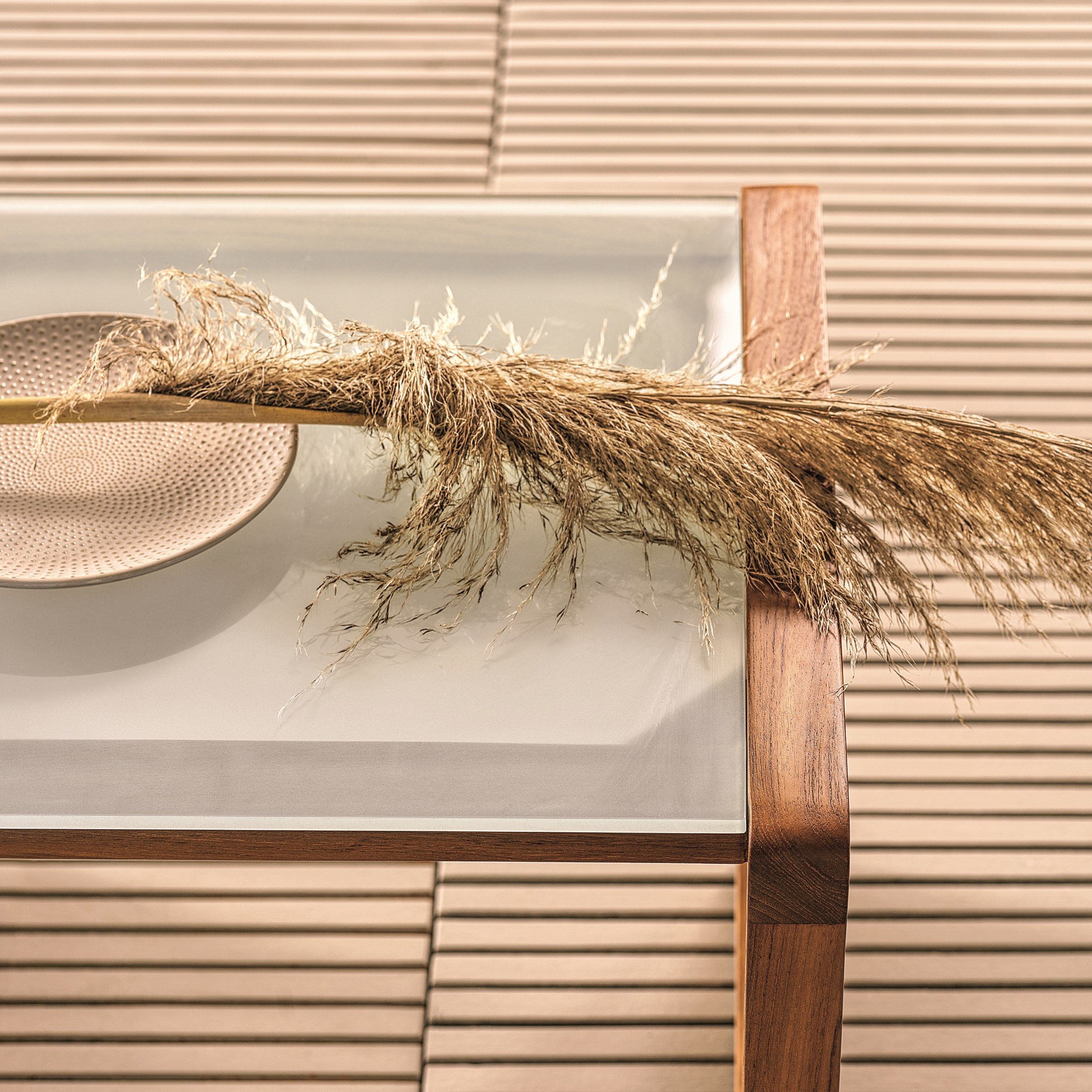 Квадратный садовый столик из дерева и стекла Il Giardino di Legno ARCH-00058315 - Вид №2