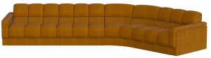 Grado Design Изогнутый 5-местный тафтинговый диван из ткани Salami Sal-sf-g05