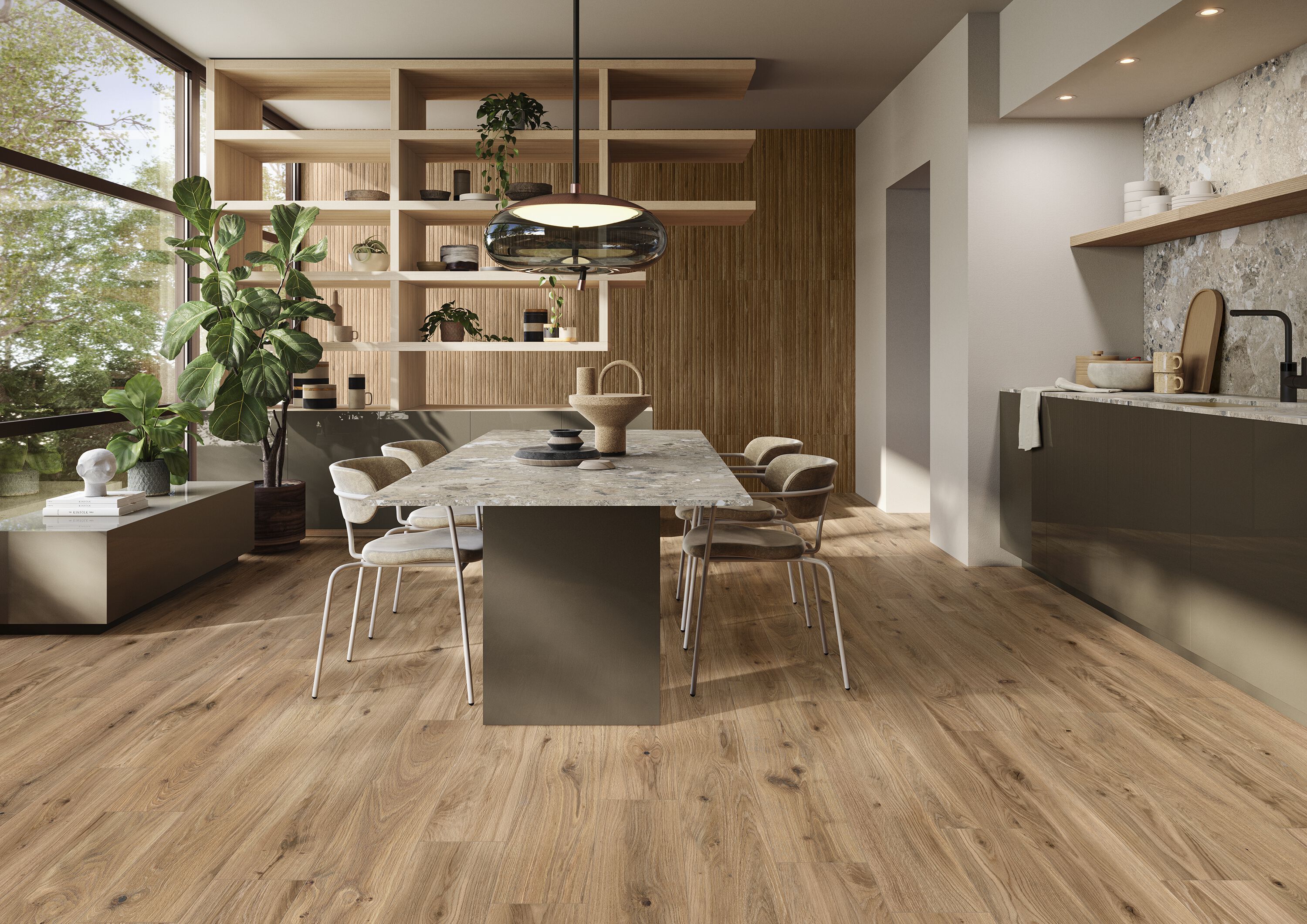 Керамогранит с эффектом камня RAK Ceramics FLAKESTONE ARCH-00112536 - Вид №1