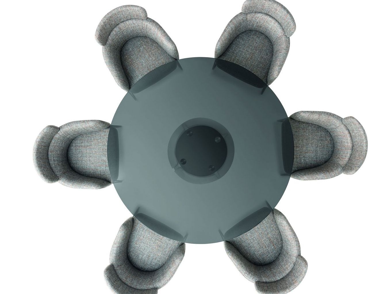 Круглый Хрустальный стол Ditre Italia ARCH-00033160 - Вид №4