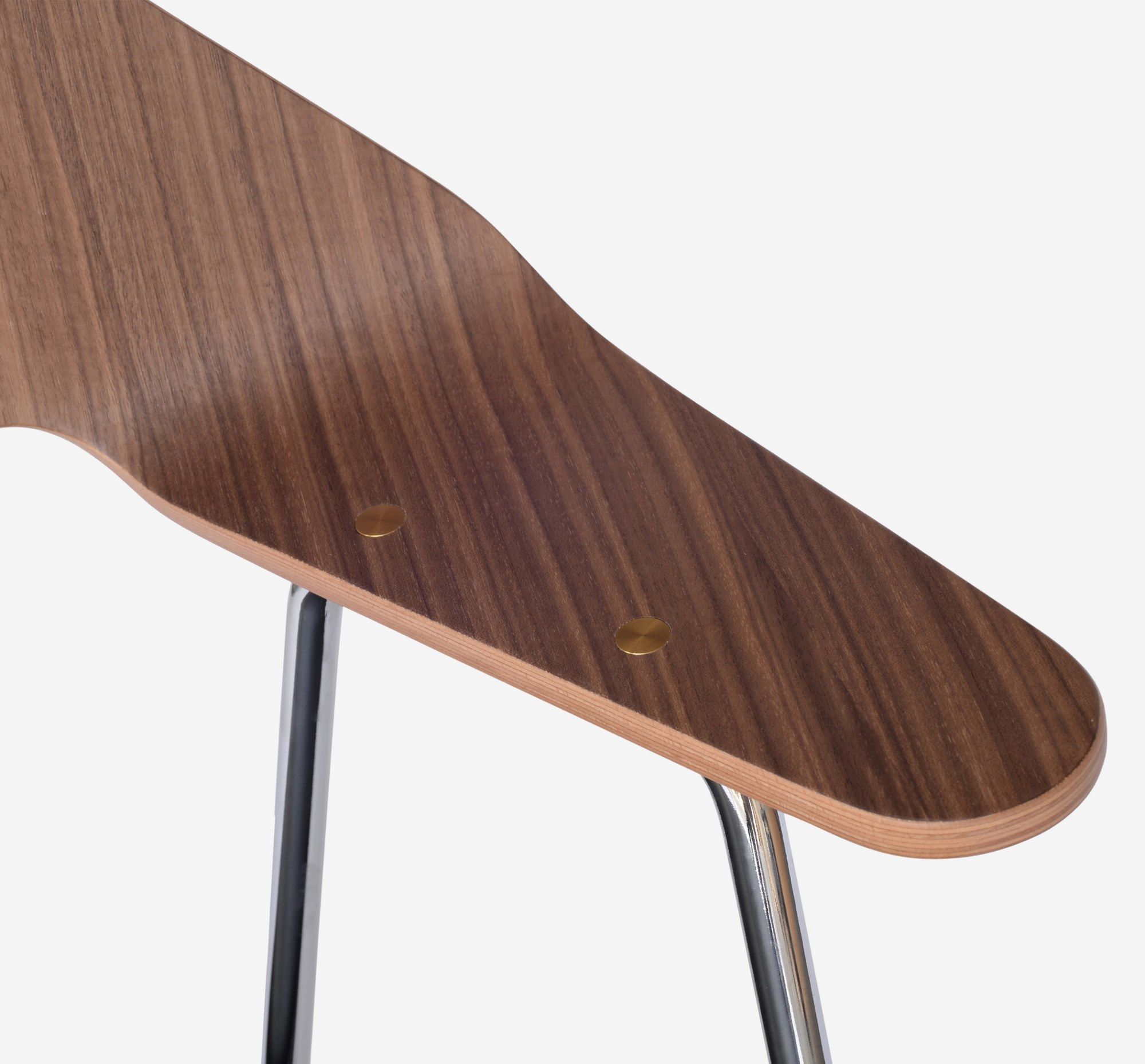 Стул с подлокотниками из кожи и шпона Case 675 ARCH-00046033 - Вид №10