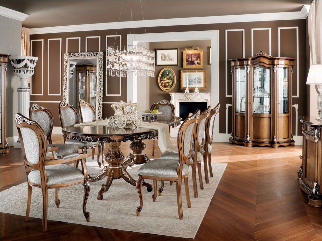 Овальный выдвижной стол для гостиной Modenese Luxury Interiors Bella Vita ARCH-00003712