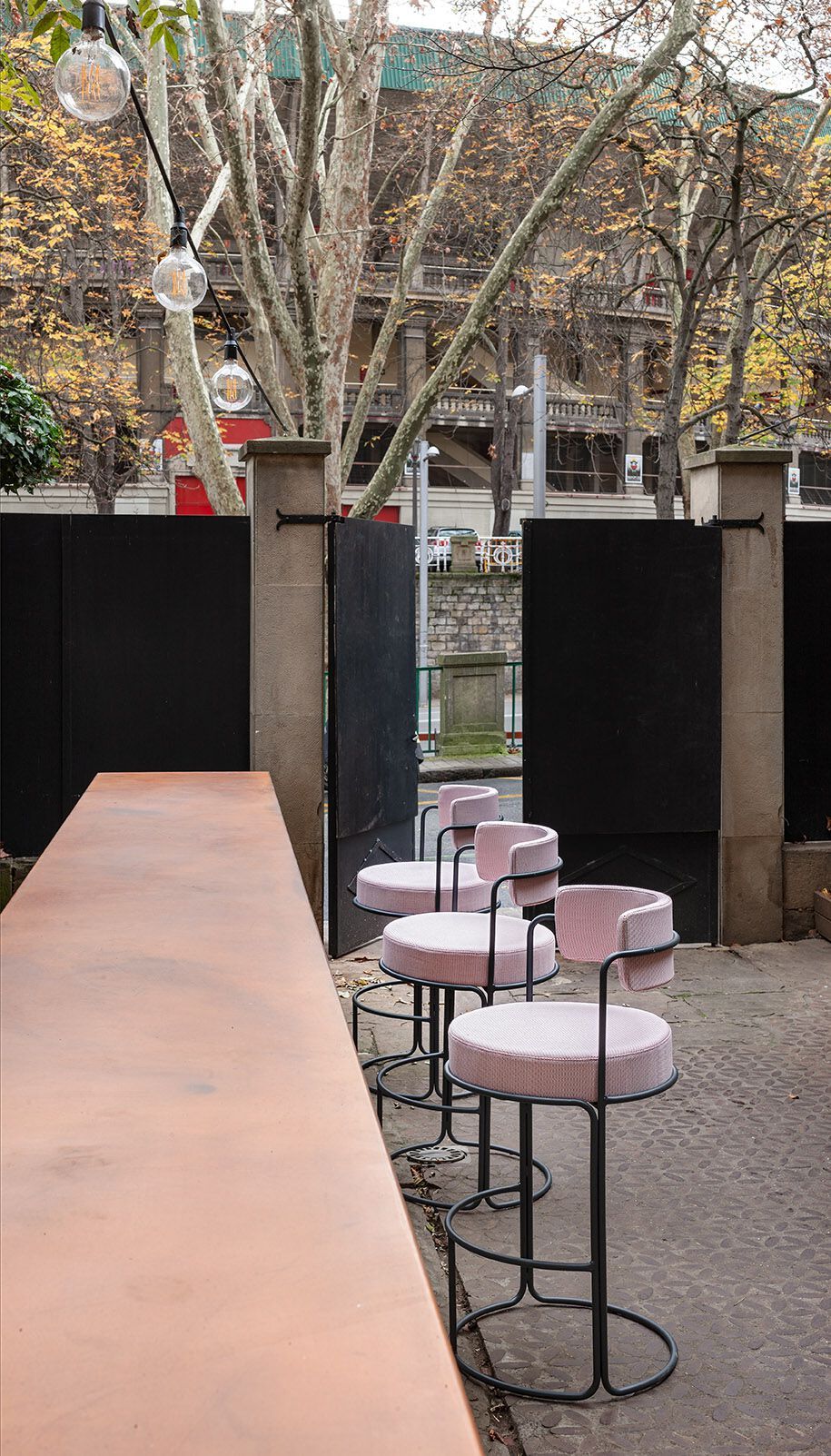 Стальной высокий садовый стул со спинкой iSimar Paradiso ARCH-00089697 - Вид №1