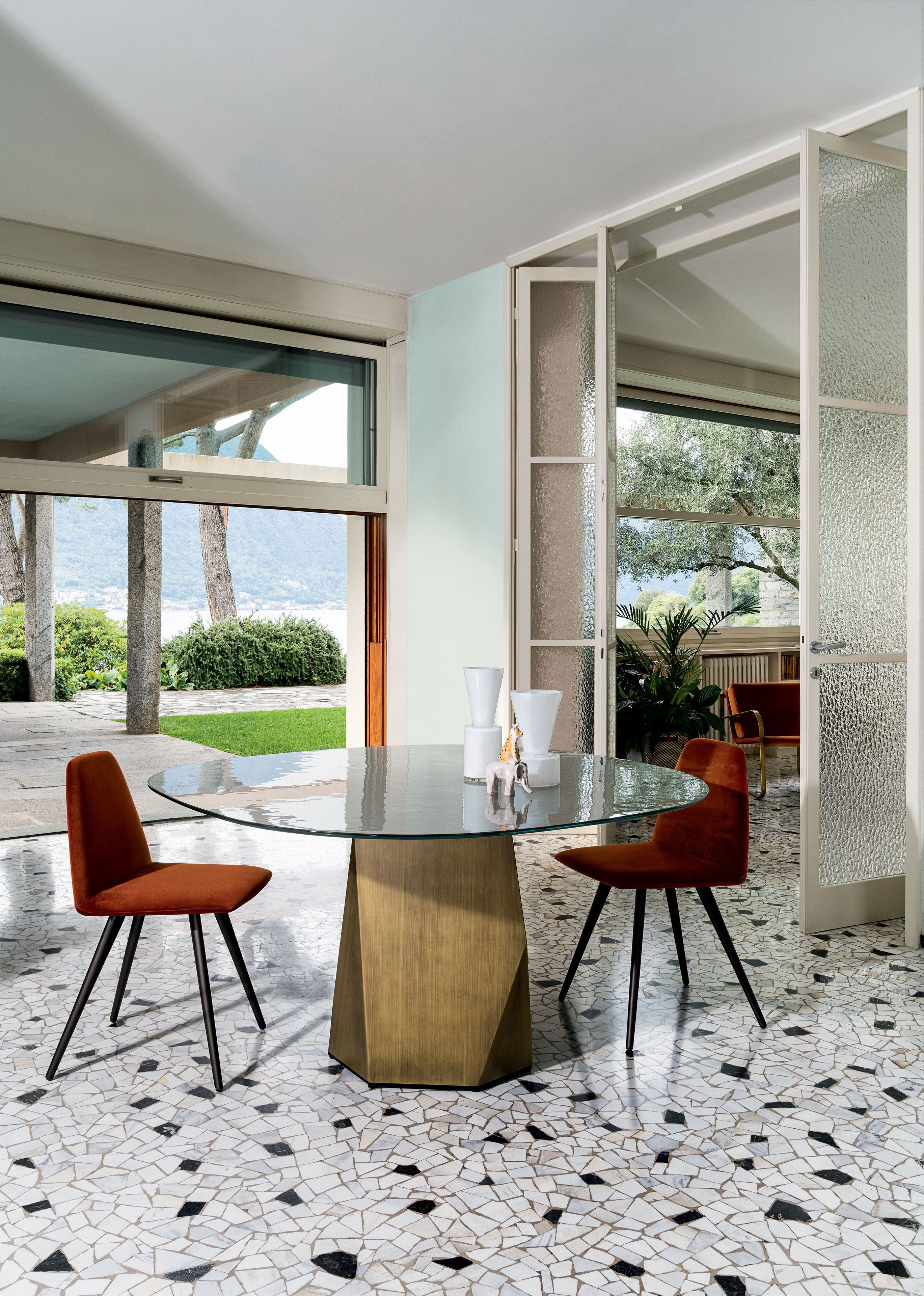 Круглый стол из закаленного стекла Sovet Italia Deod ARCH-00010640 - Вид №2