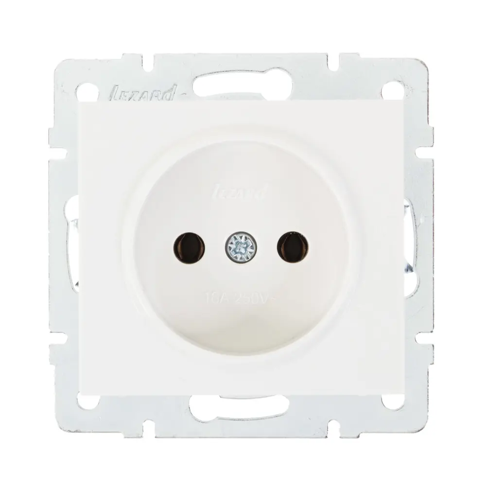 Розетка встраиваемая Lezard Rain без заземления, цвет бежевый STLM-2174053