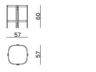 Квадратный зеркальный стеклянный журнальный столик Bizzotto Italia Atmosphera ARCH-00060823 - Вид №1