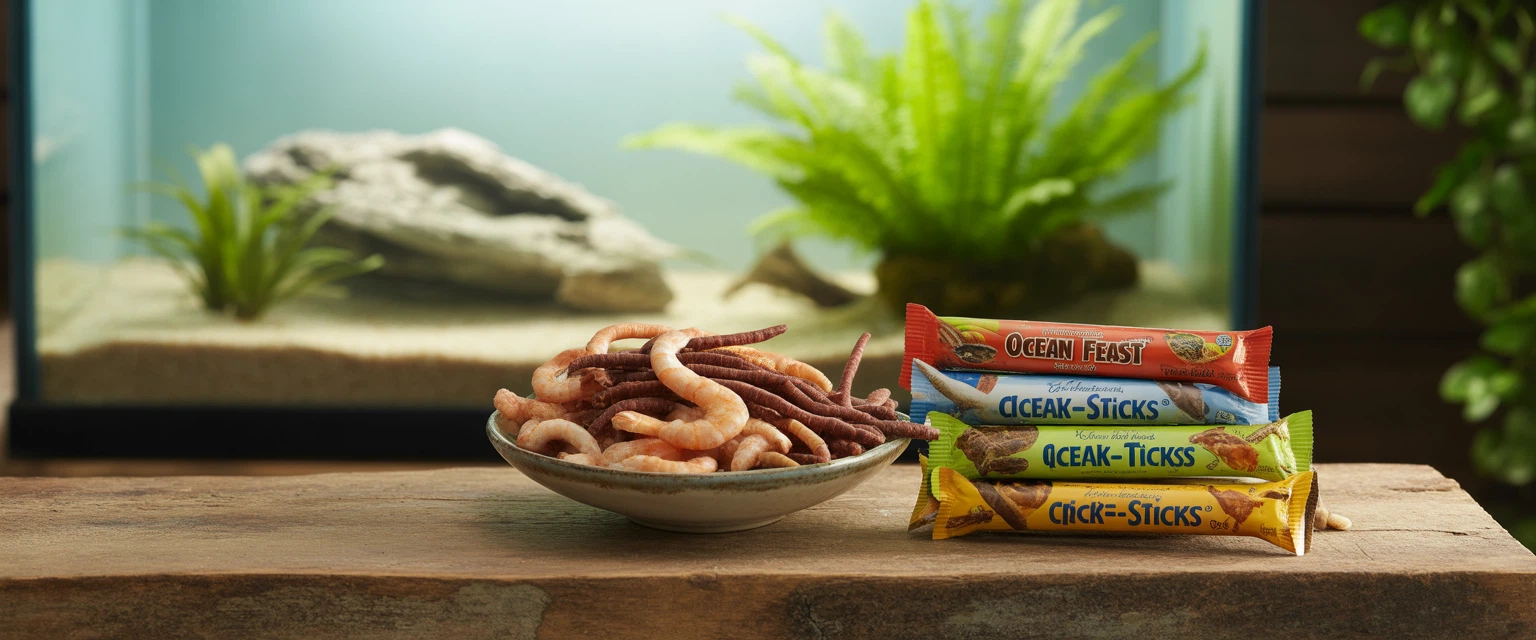 Лакомства для рыб и рептилий - Баннер категории