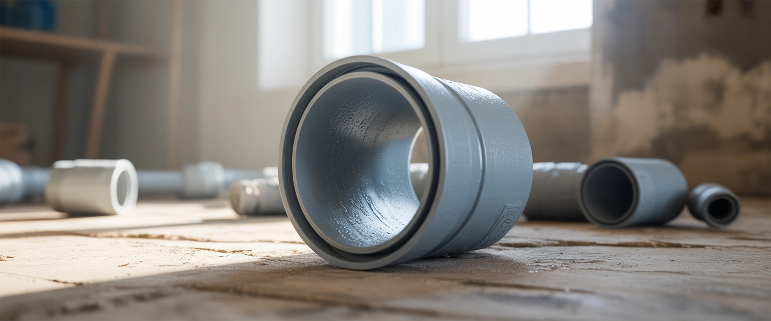 Отвод 87° (50 мм) с уклоном для самотека - Баннер категории