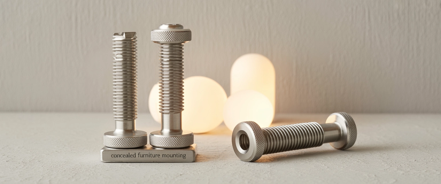 Полкодержатели с резьбой и декоративными гайками - Баннер категории