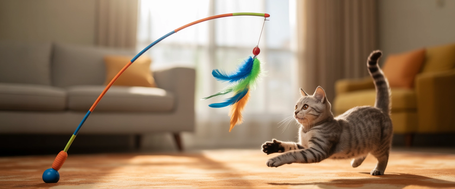 Удочки и дразнилки для кошек - Баннер категории