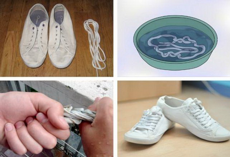 Как отбелить шнурки